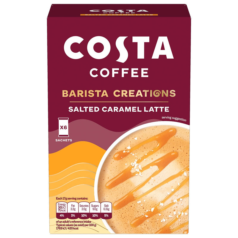 Costa Coffee Salted Caramel Latte 510g - British product