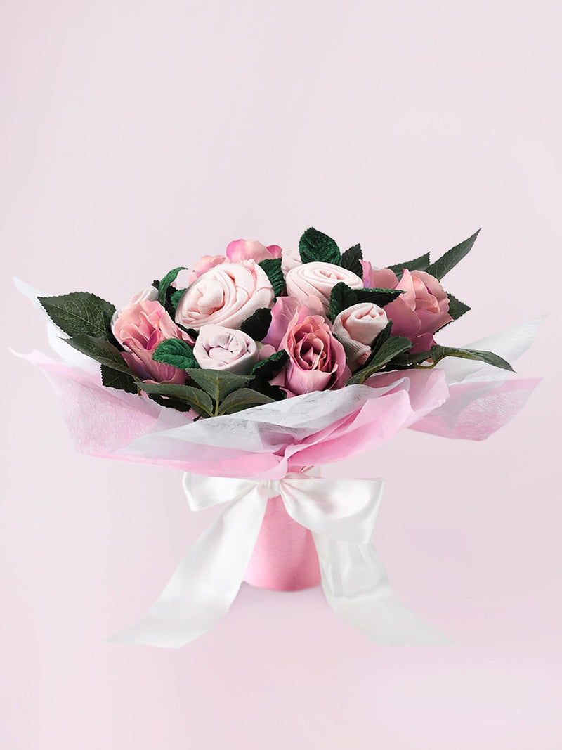Babyblooms pink baby clothes bouquet 0-6 months, UK version