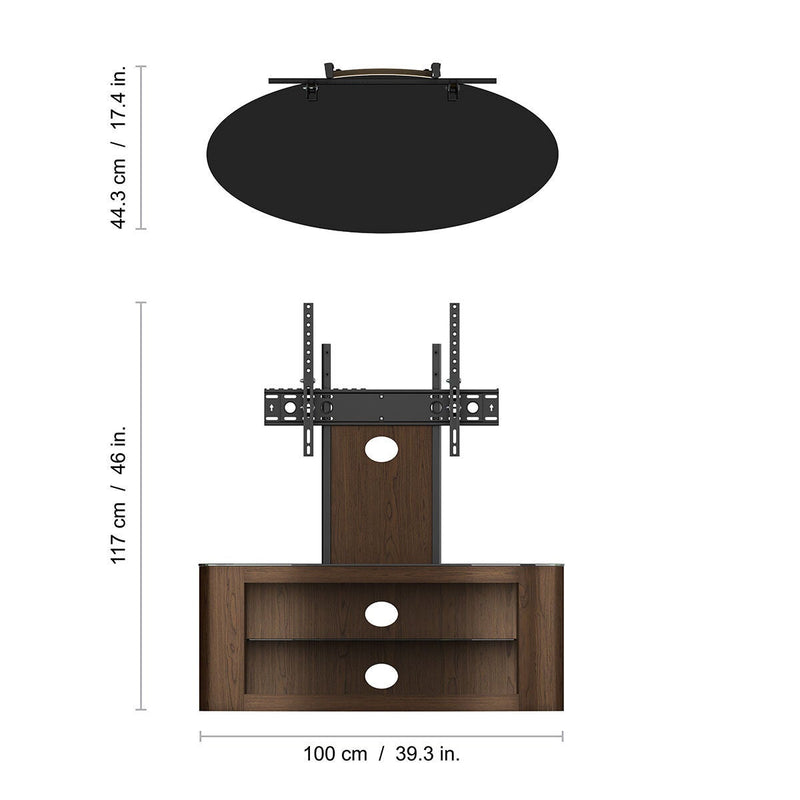 AVF TV stand for 65-inch TVs in 2 colours - British product