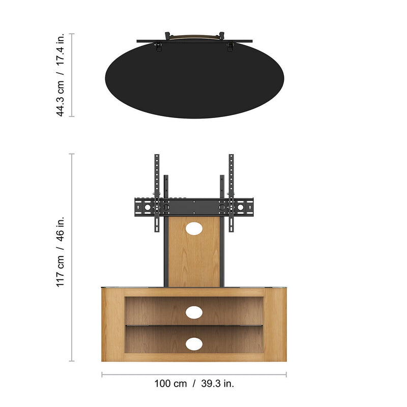 AVF TV stand for 65-inch TVs in 2 colours - British product