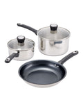 Judge polished steel cookware set 3 pieces, imported from the UK