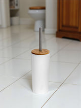 Next Showerdrape White Sonata Toilet Brush Holder 10cm x 10cm x 36cm- Buy online at McGrocer