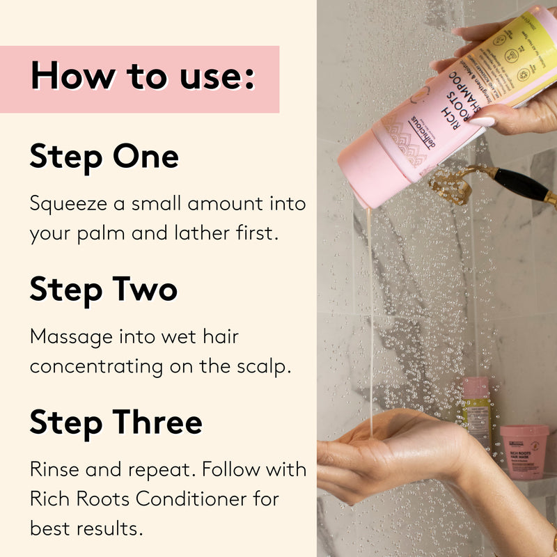 Delhicious Rich Roots Strengthen & Grow Shampoo, UK version