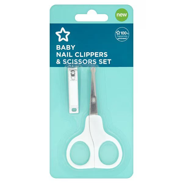 Superdrug Baby Nail Clippers and Scissors Set (British brand)
