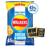 Walkers Less Salt Mild Cheese & Onion Crisps 45g GOODS Sainsburys