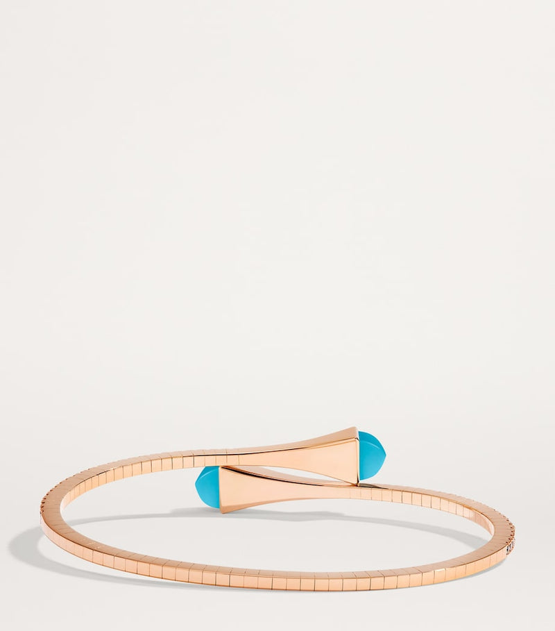 Marli New York Cleo slip-on bracelet with diamonds and turquoise - British product