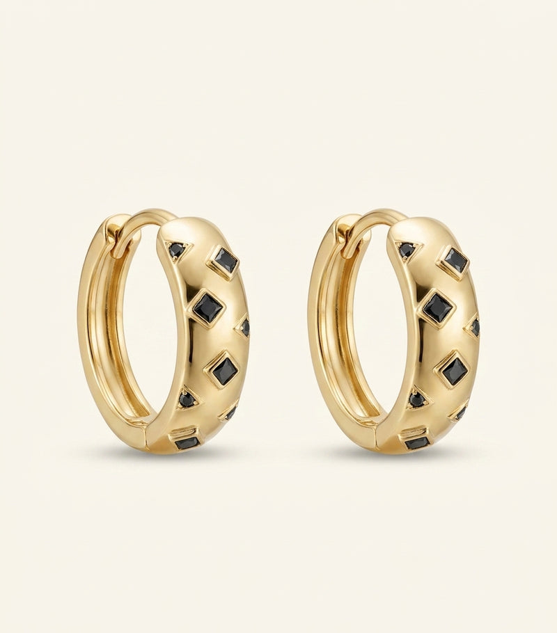 Cartier yellow gold lacquer Panthère earrings 16.1mm, UK version