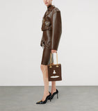 Schiaparelli leather face top-handle bag - British product