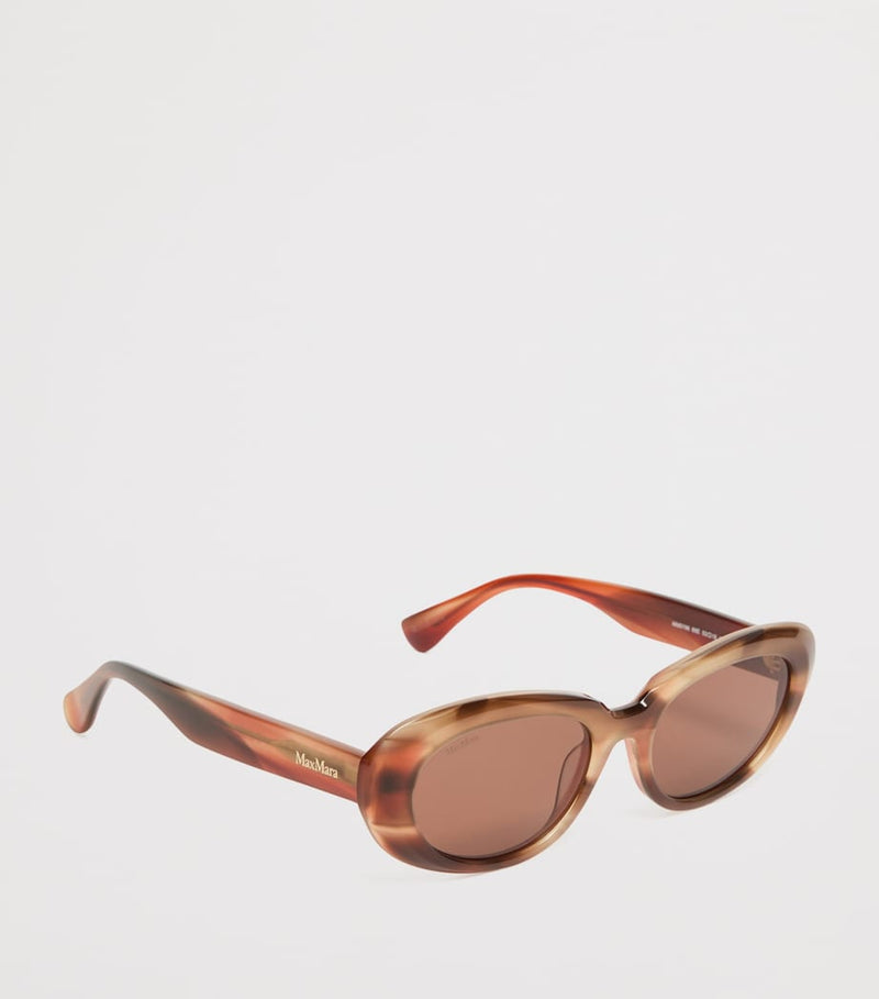 Max Mara oval sunglasses in tortoiseshell acetate (British brand)