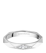Harrods Boucheron Facette Platinum and Diamond Wedding Ring- Buy online at McGrocer
