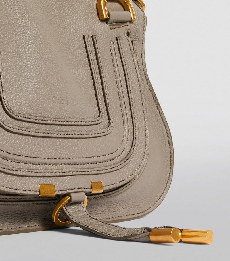Chloé small leather Marcie top-handle bag, imported from the UK