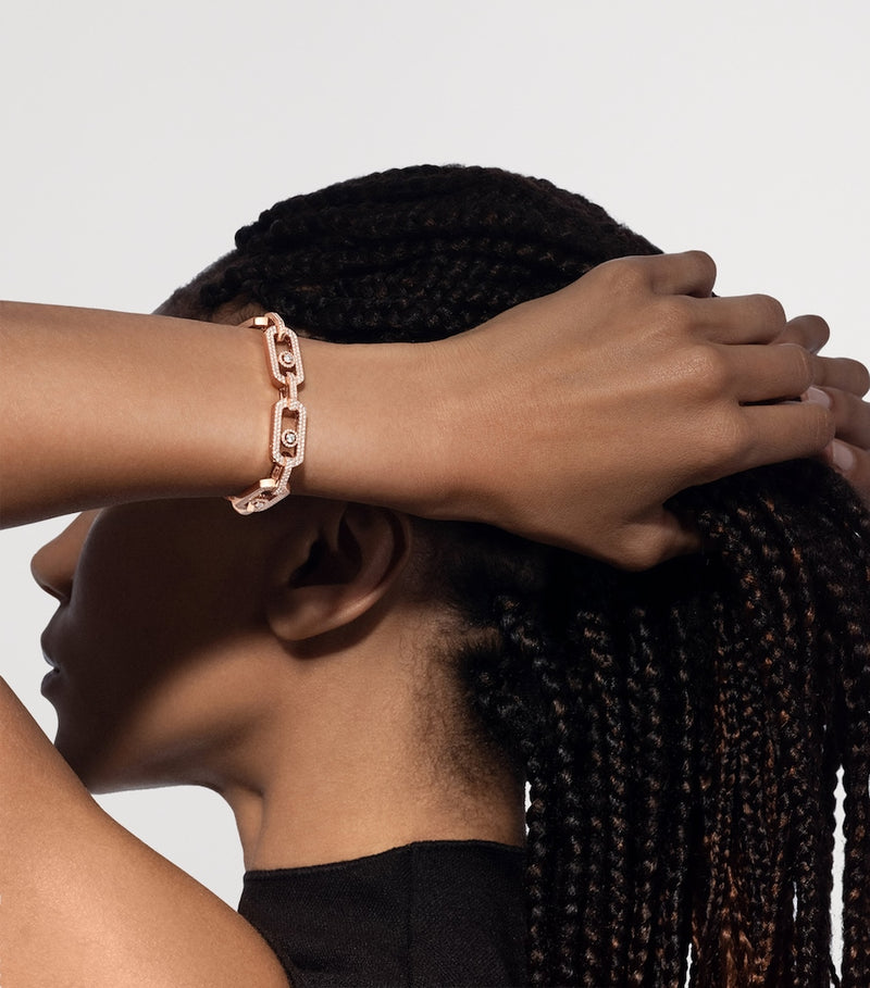 Messika So Move XL pink gold diamond bracelet - British product