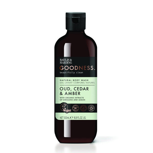 Baylis & Harding Goodness Oud Cedar Amber Body Wash - British product