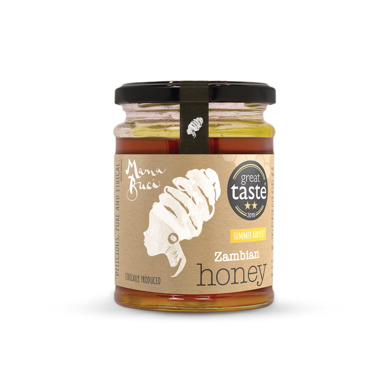 Mama Buci Zambian honey Summer Harvest 340g, imported from the UK