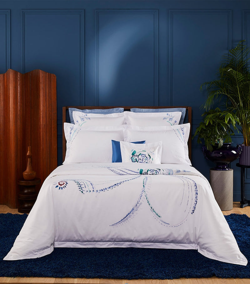 Yves Delorme Couture Abysses Oxford pillowcase pair 50cm x 75cm (British brand)