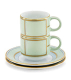 Ginori 1735 Colonna Diva Verde coffee cup set - British product