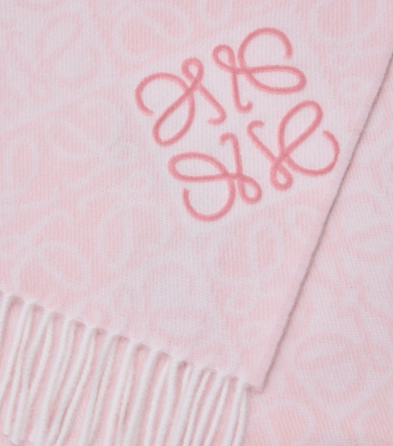 LOEWE Wool-Cashmere Anagram Scarf, imported from the UK