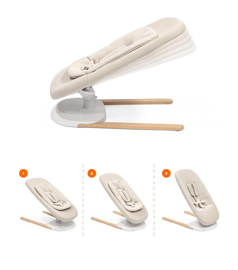 Stokke Yoga baby bouncer swing with beechwood base - British product