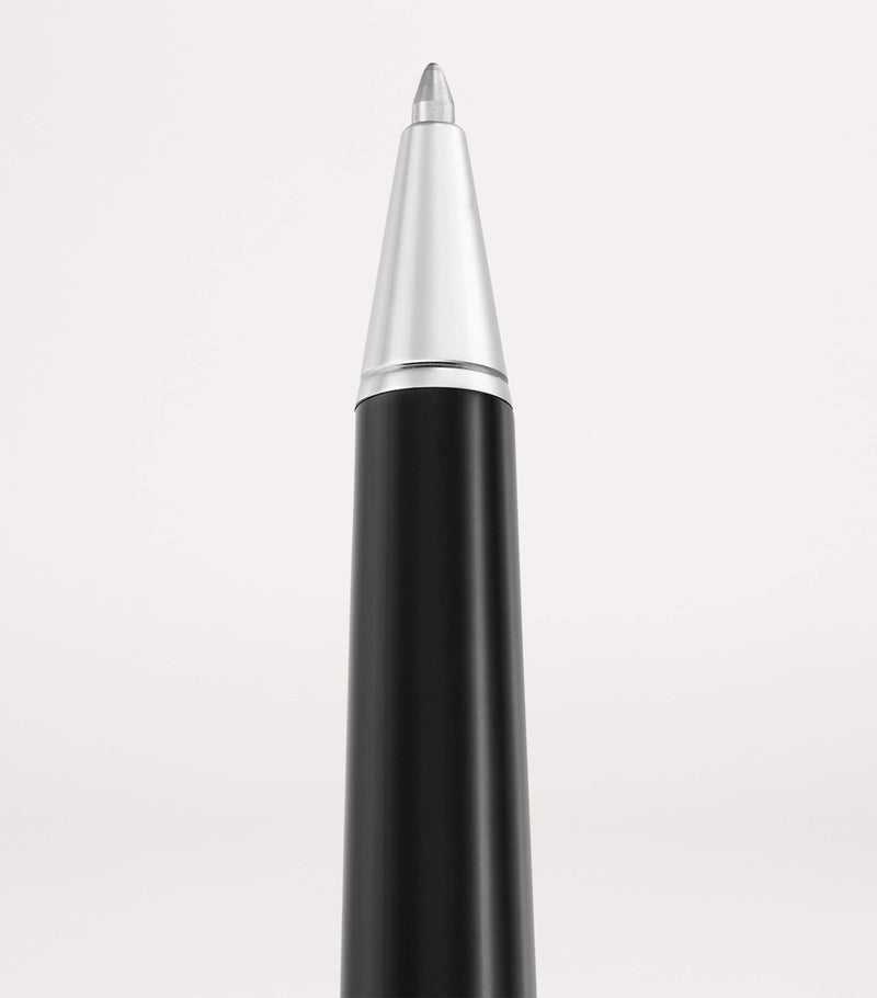 Cartier Santos de Cartier ballpoint pen with black composite and palladium accents, 14cm height - British product