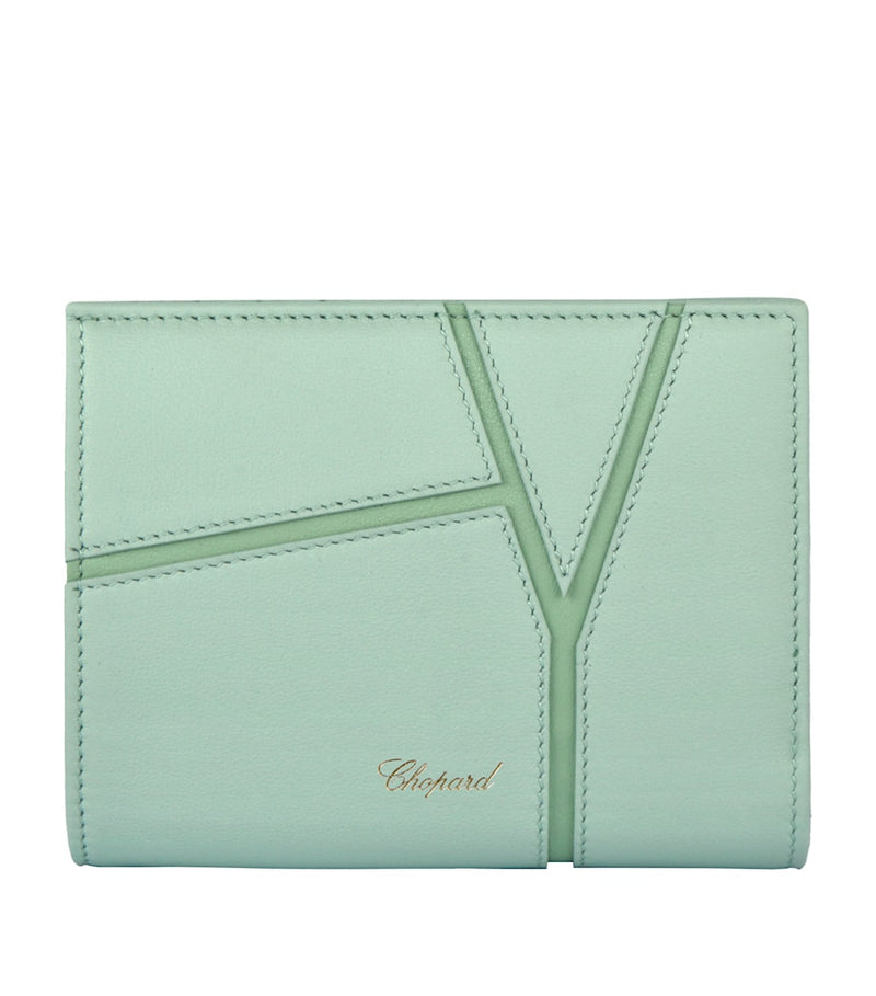 Chopard Diamond wallet in calfskin leather with gold-tone hardware, UK version
