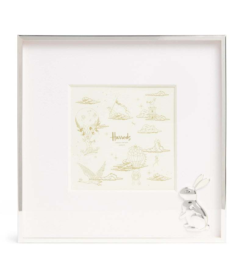 Harrods silver-tone photo frame with bunny embellishment, UK version
