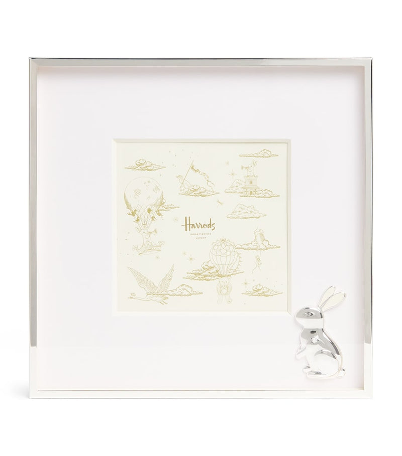 Harrods silver-tone photo frame with bunny embellishment, UK version