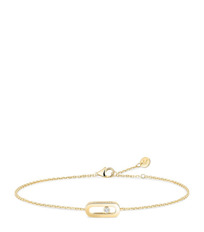 Harrods Messika Care(s) Yellow Gold and Diamond Children's Bracelet (0.04ct)- Buy online at McGrocer