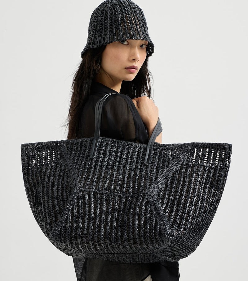 Brunello Cucinelli techno raffia knit BC Duo tote bag, UK version