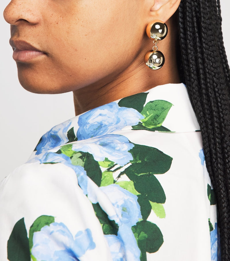 Carolina Herrera gold-tone sphere drop earrings, UK version