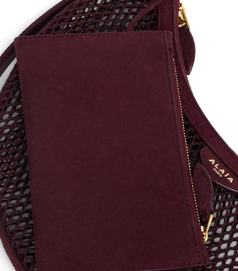 Alaïa small demi lune shoulder bag woven straw and leather - British product