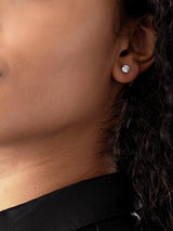 Next 9ct White Gold Cubic Zirconia Stud Earrings 5mm- Buy online at McGrocer