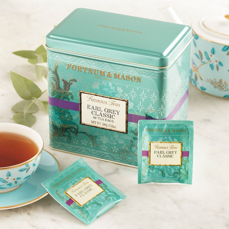 Earl Grey classic tea 50 tea bags tin, imported from the UK