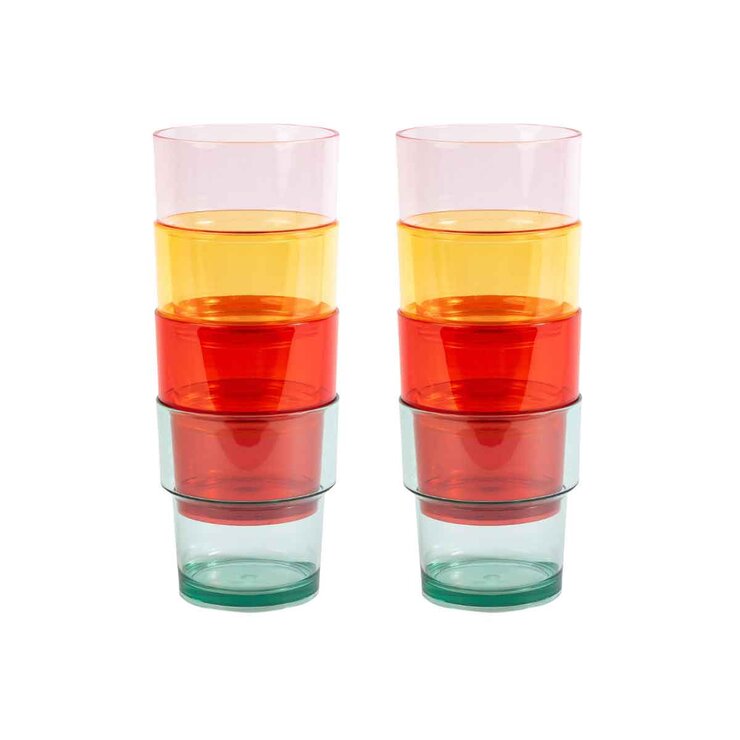 Navigate strawberries and cream acrylic tumblers 8 pack - British product