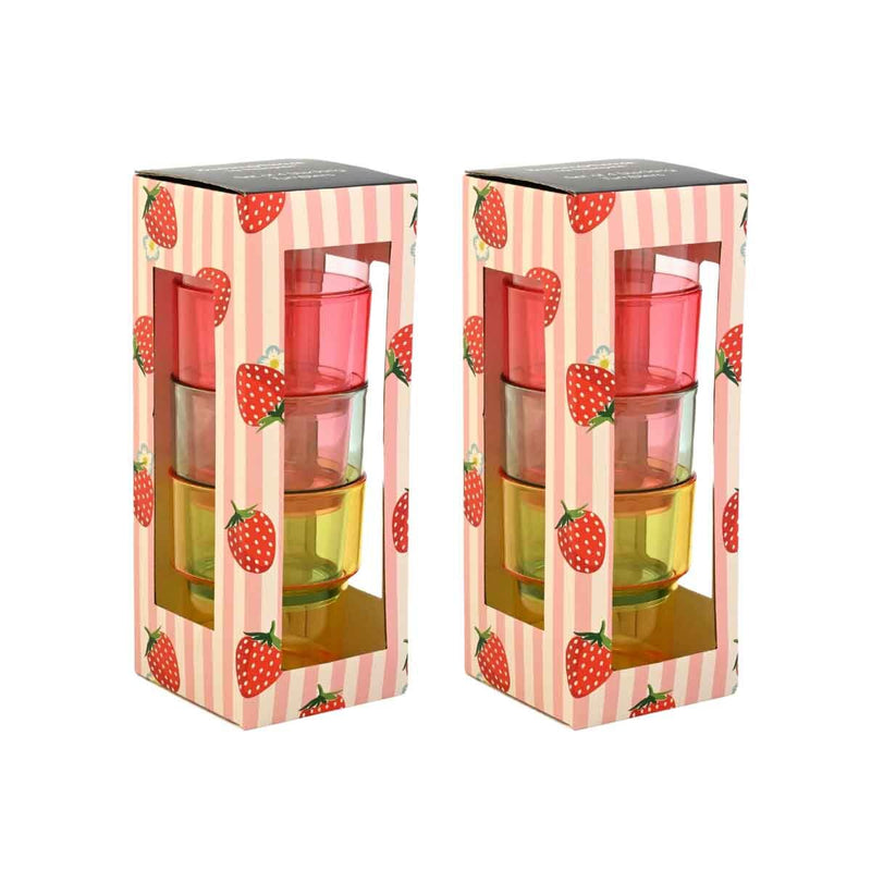 Navigate strawberries and cream acrylic tumblers 8 pack - British product