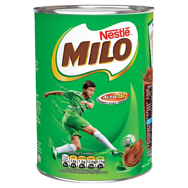 Nestle Milo malted milk powder 2 x 400g, imported from the UK