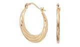 Argos Revere 9ct Gold Swirl Effect Creole Hoop Earrings 20mm- Buy online at McGrocer