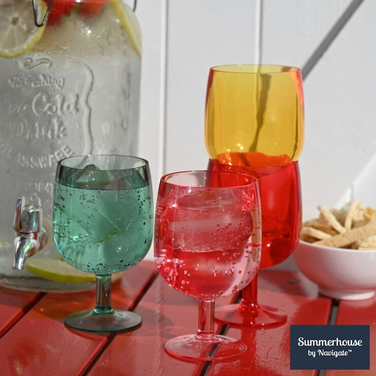 Navigate Strawberries & Cream acrylic wine stems 8 pack (British brand)