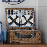 Navigate 4 person wicker picnic basket with insulated bag, UK version