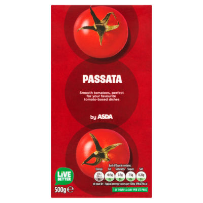 ASDA Passata sieved tomato sauce 500g - British product
