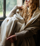 Araminta Campbell Alpaca-Blend Woodland Inkcap Throw 150cm x 230cm - British product