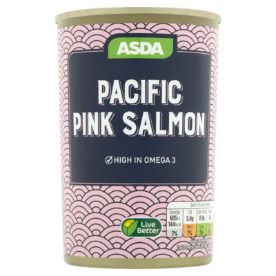 ASDA ASDA Wild Alaskan Pink Salmon Canned Salmon 418g- Buy online at McGrocer