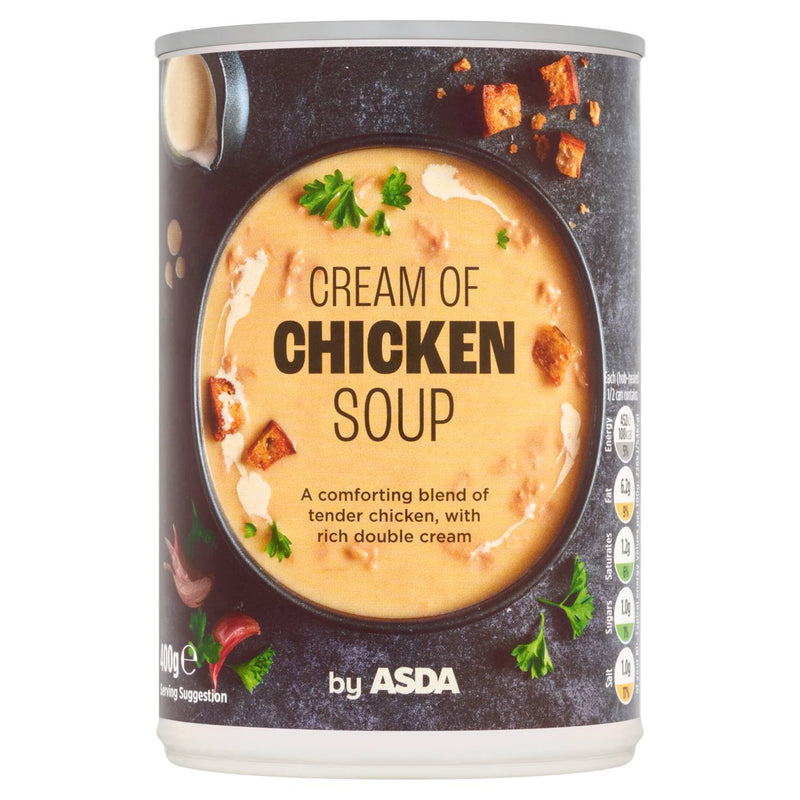 ASDA cream of chicken soup 400g, imported from the UK