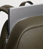 Carl Friedrik Ayrton grained leather backpack (British brand)