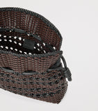 LOEWE Flamenco clutch bag in woven leather (British brand)
