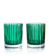 Harrods Baccarat Harmonie Dark Green Large Tumbler Glasses 360ml Set of 2- Buy online at McGrocer