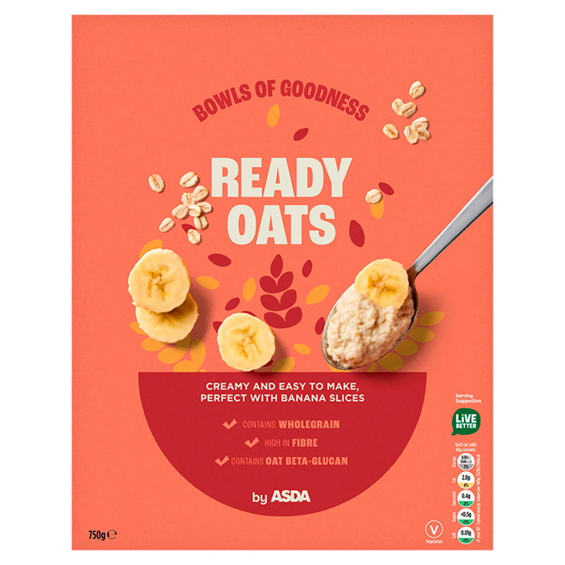 ASDA Ready Oats Instant Breakfast 750g Bag - British product