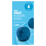 ASDA blue toilet in-cistern blocks 2 x 45g - British product
