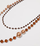 Weekend Max Mara layered bead necklace with cut-glass stones (British brand)