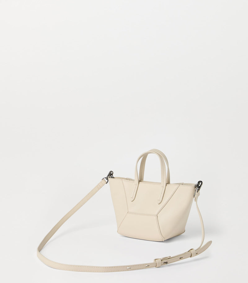 Brunello Cucinelli mini calfskin BC Duo tote bag, imported from the UK