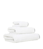GRACCIOZA Egyptian cotton bath towel with colourful piping 70cm x 140cm, UK version